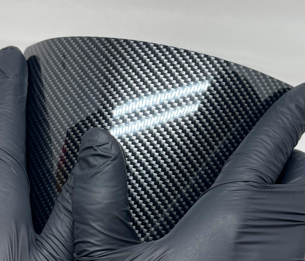 WunderVinyl Super Gloss+ Carbon Fiber Silver Black LT